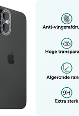 Forterra Camera Bescherming Geschikt voor iPhone 16 Plus Camera Protector Glas - Lens Protector Geschikt voor iPhone 16 Plus Screenprotector Camera Protector Gehard Glas - 2 PACK