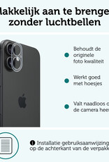 Forterra Camera Bescherming Geschikt voor iPhone 16 Plus Camera Protector Glas - Lens Protector Geschikt voor iPhone 16 Plus Screenprotector Camera Protector Gehard Glas - 2 PACK