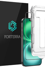 Forterra Screenprotector Geschikt voor iPhone 16 Plus Screenprotector Met Installatie Kit Flexibel Hybrid Full Cover - Screen Protector Geschikt voor iPhone 16 Plus Screenprotector Met Montage Frame Buigbaar Glas