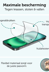 Forterra Screenprotector Geschikt voor iPhone 16 Plus Screenprotector Met Installatie Kit Flexibel Hybrid Full Cover - Screen Protector Geschikt voor iPhone 16 Plus Screenprotector Met Montage Frame Buigbaar Glas