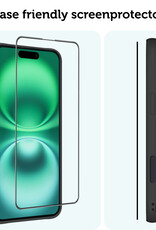 Forterra Screenprotector Geschikt voor iPhone 16 Plus Screenprotector Met Installatie Kit Flexibel Hybrid Full Cover - Screen Protector Geschikt voor iPhone 16 Plus Screenprotector Met Montage Frame Buigbaar Glas