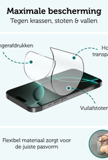 Forterra Screenprotector Geschikt voor iPhone 16 Pro Screenprotector Met Installatie Kit Flexibel Hybrid Full Cover - Screen Protector Geschikt voor iPhone 16 Pro Screenprotector Met Montage Frame Buigbaar Glas - 3 PACK