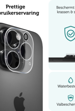 Forterra Camera Bescherming Geschikt voor iPhone 16 Pro Max Camera Protector Glas - Lens Protector Geschikt voor iPhone 16 Pro Max Screenprotector Camera Protector Gehard Glas - 2 PACK
