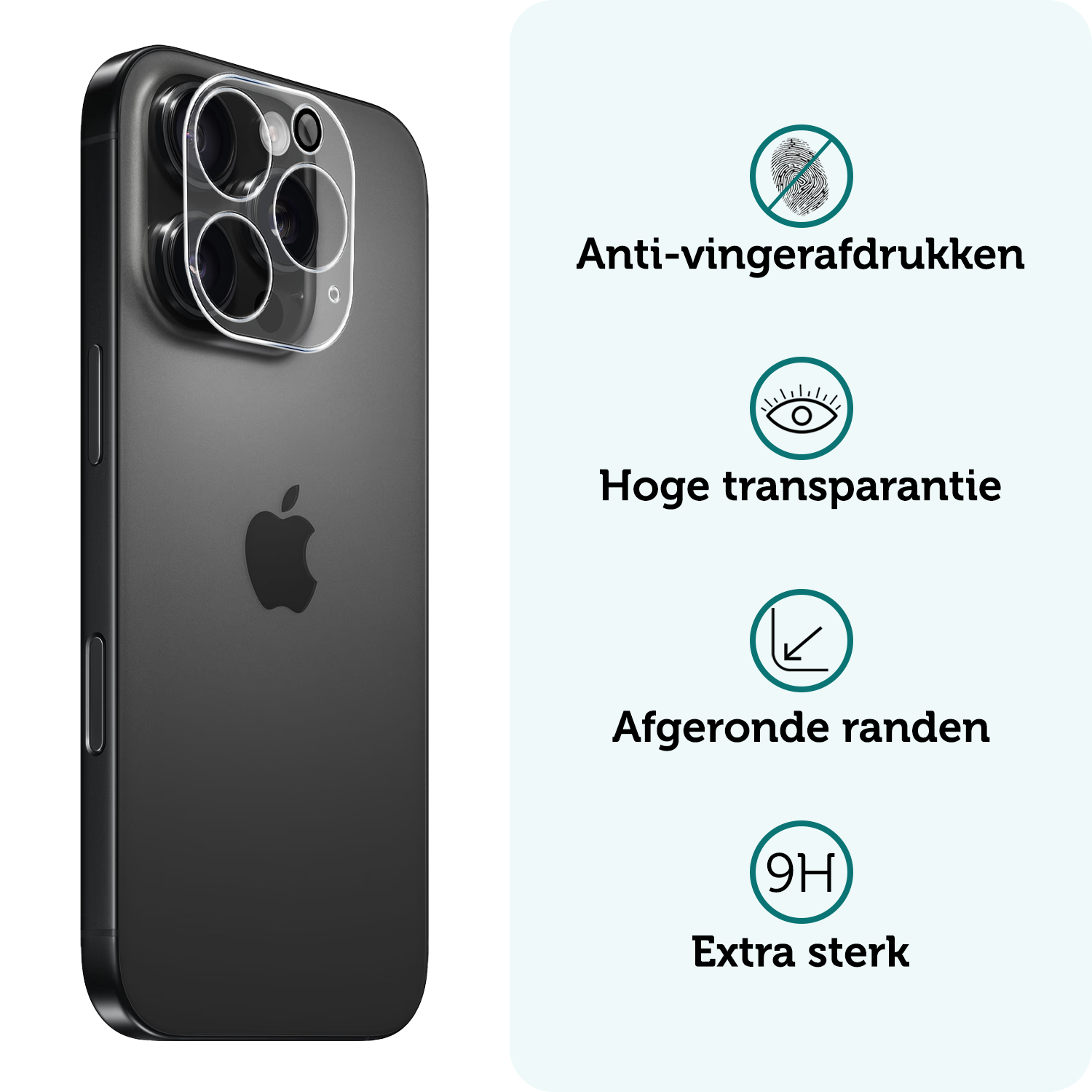 Forterra Camera Bescherming Geschikt voor iPhone 16 Pro Max Camera Protector Glas - Lens Protector Geschikt voor iPhone 16 Pro Max Screenprotector Camera Protector Gehard Glas