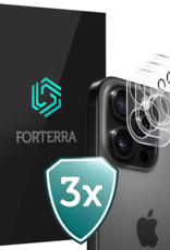 Forterra Camera Bescherming Geschikt voor iPhone 16 Pro Camera Protector Glas - Lens Protector Geschikt voor iPhone 16 Pro Screenprotector Camera Protector Gehard Glas - 3 PACK
