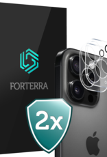 Forterra Camera Bescherming Geschikt voor iPhone 16 Pro Camera Protector Glas - Lens Protector Geschikt voor iPhone 16 Pro Screenprotector Camera Protector Gehard Glas - 2 PACK