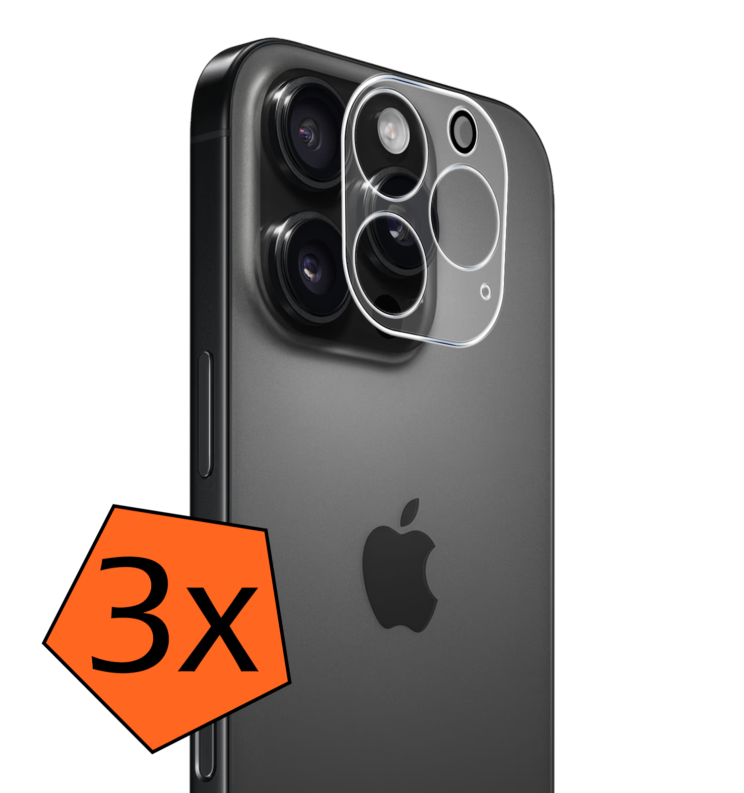 Nomfy Screenprotector - Geschikt voor iPhone 16 Pro Camera Screen Protector Beschermglas - Screenprotector Geschikt voor iPhone 16 Pro Camera Screenprotector Tempered Glass - 3 PACK