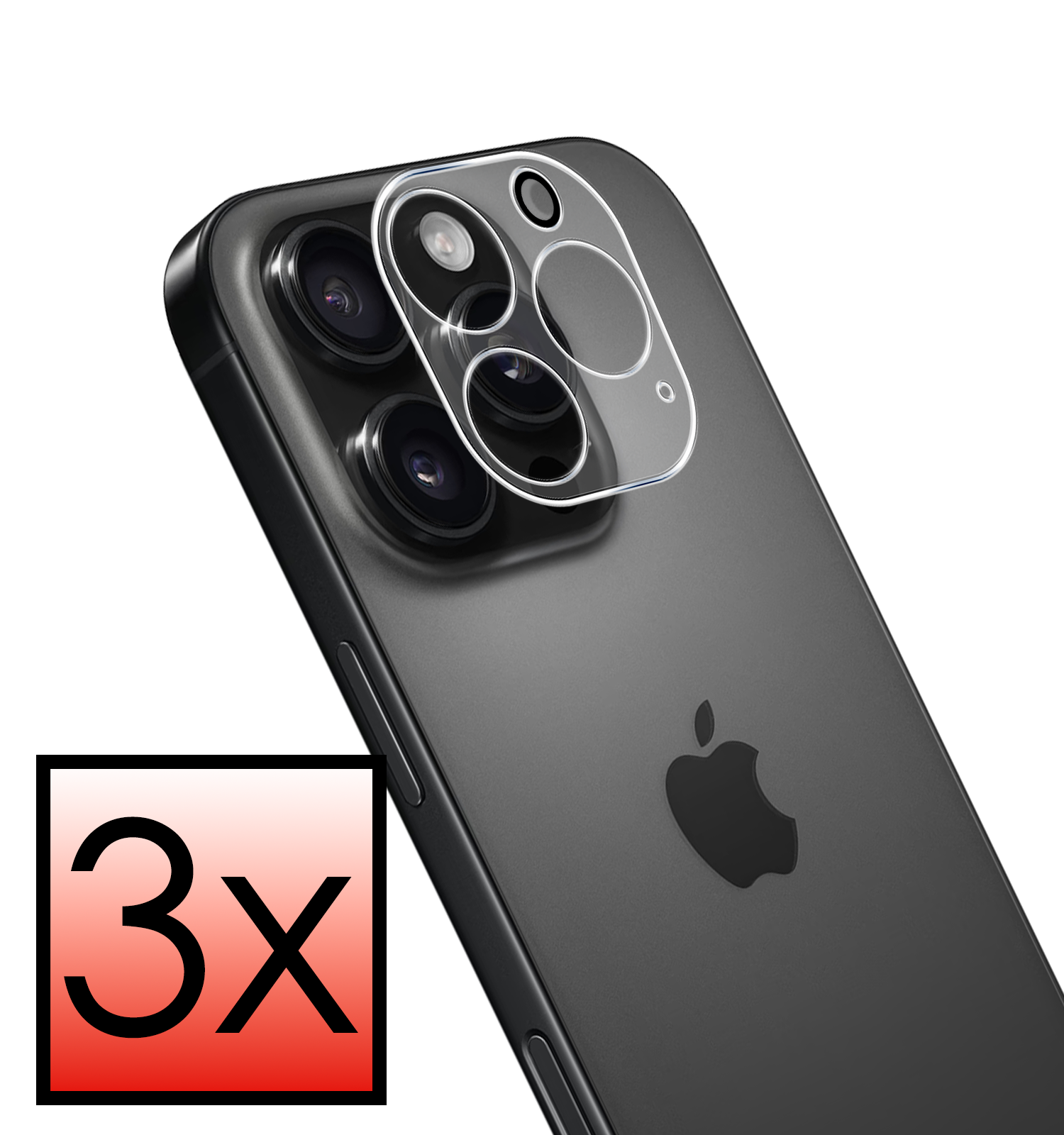 NoXx Screenprotector Geschikt voor iPhone 16 Pro Max Camera Screenprotector Gehard Glas - Screenprotector Geschikt voor iPhone 16 Pro Max Screenprotector Camera Tempered Glass - 3x