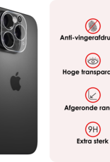 NoXx Screenprotector Geschikt voor iPhone 16 Pro Max Camera Screenprotector Gehard Glas - Screenprotector Geschikt voor iPhone 16 Pro Max Screenprotector Camera Tempered Glass - 3x