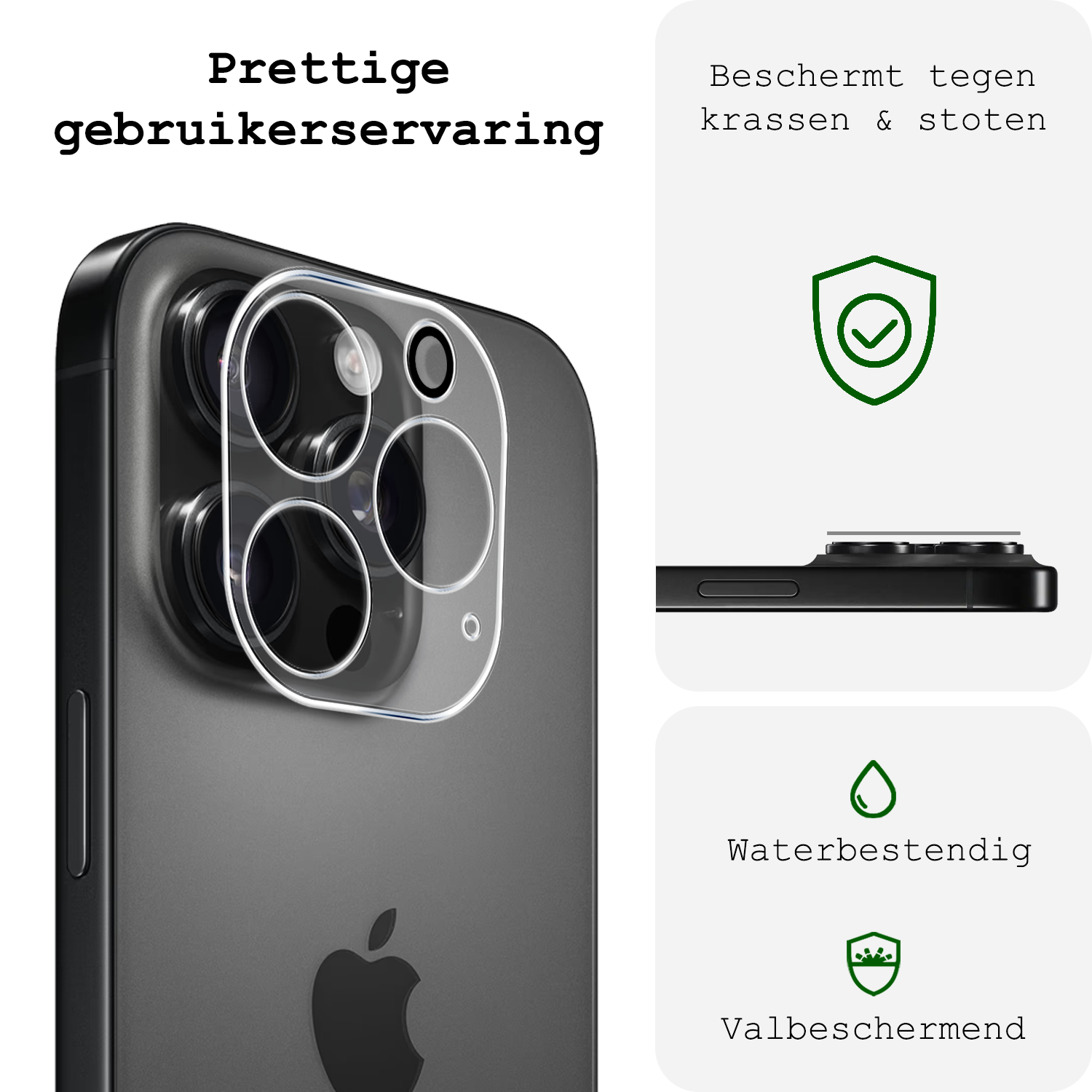 BASEY. Screenprotector Geschikt voor iPhone 16 Pro Max Camera Screenprotector Tempered Glass Beschermglas Camera - Screenprotector Geschikt voor iPhone 16 Pro Max Camera Screen Protector - 2 Stuks