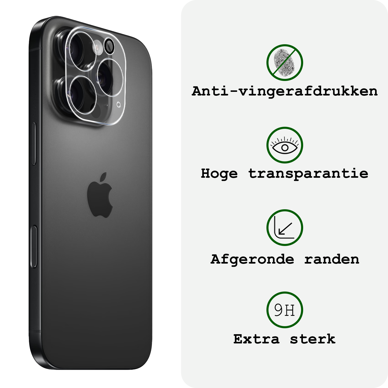 BASEY. Screenprotector Geschikt voor iPhone 16 Pro Max Camera Screenprotector Tempered Glass Beschermglas Camera - Screenprotector Geschikt voor iPhone 16 Pro Max Camera Screen Protector