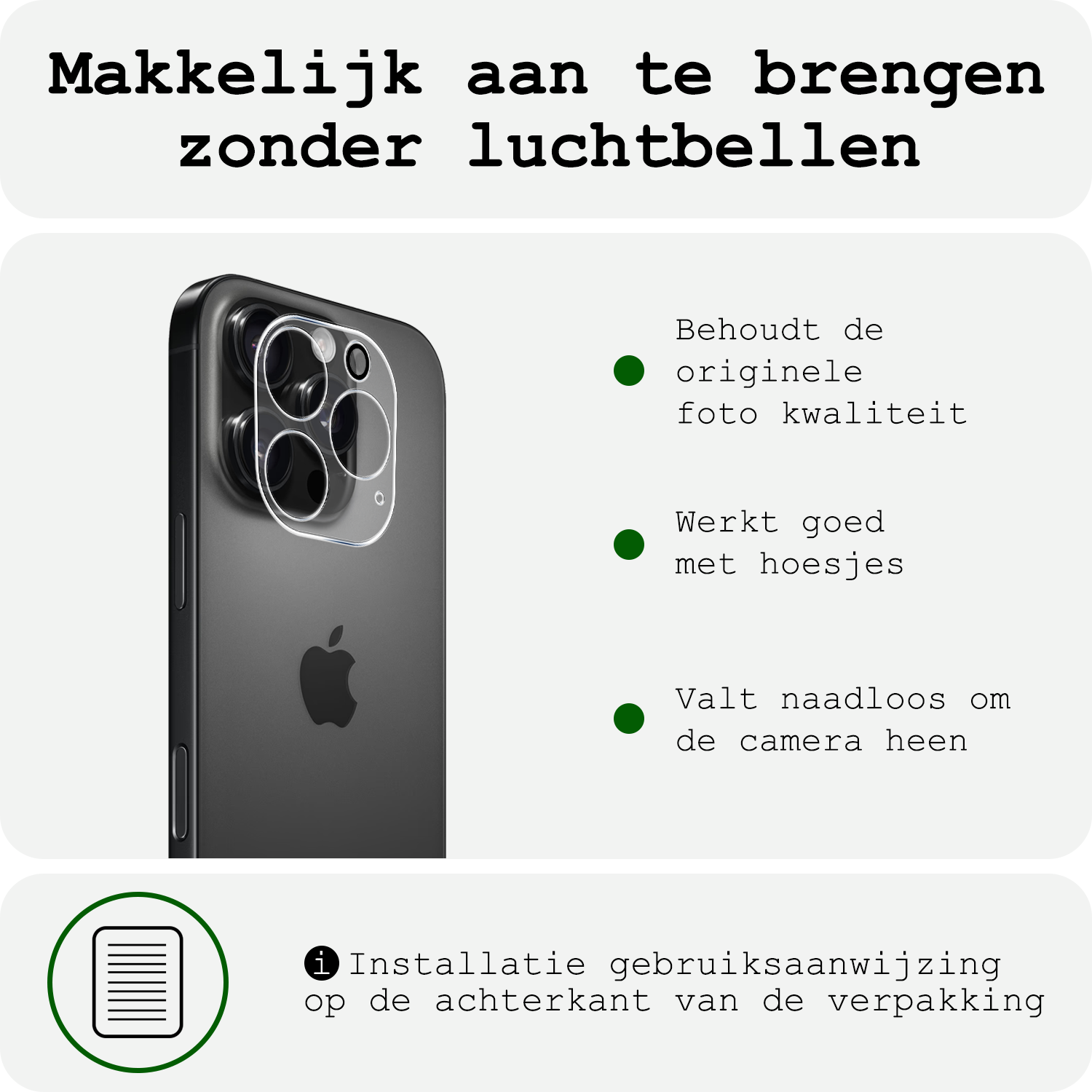 BASEY. Screenprotector Geschikt voor iPhone 16 Pro Max Camera Screenprotector Tempered Glass Beschermglas Camera - Screenprotector Geschikt voor iPhone 16 Pro Max Camera Screen Protector