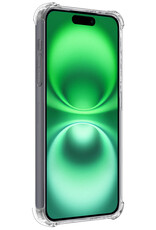 BASEY. Hoes Geschikt voor iPhone 16 Hoesje Shock Proof Case Hoes Siliconen - Hoesje Geschikt voor iPhone 16 Hoes Cover Shockproof - Transparant