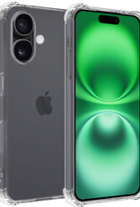 BASEY. Hoes Geschikt voor iPhone 16 Plus Hoesje Shock Proof Case Hoes Siliconen - Hoesje Geschikt voor iPhone 16 Plus Hoes Cover Shockproof - Transparant