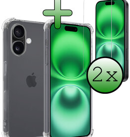 BASEY. BASEY. iPhone 16 Plus Hoesje Shockproof Met 2x Screenprotector Met Dichte Notch