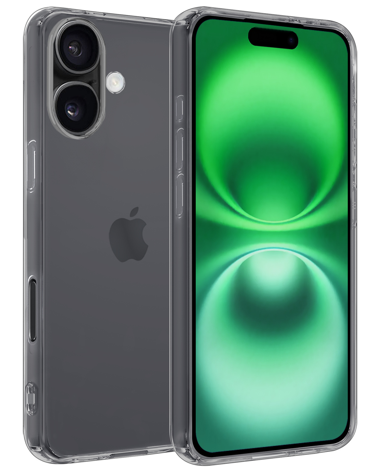 BASEY. Hoes Geschikt voor iPhone 16 Hoesje Siliconen Back Cover Case - Hoesje Geschikt voor iPhone 16 Hoes Cover Hoesje - Transparant