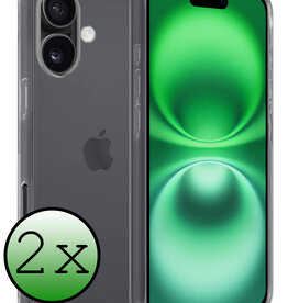 BASEY. BASEY. iPhone 16 Hoesje Siliconen - Transparant - 2 PACK