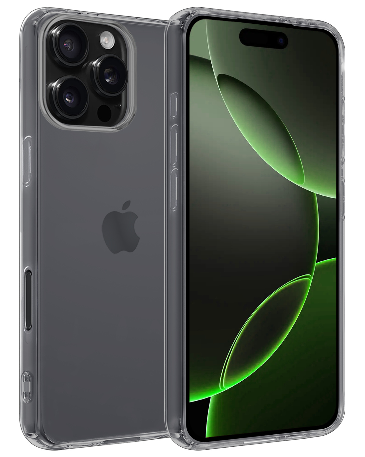 BASEY. Hoes Geschikt voor iPhone 16 Pro Hoesje Siliconen Back Cover Case - Hoesje Geschikt voor iPhone 16 Pro Hoes Cover Hoesje - Transparant