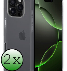 BASEY. BASEY. iPhone 16 Pro Max Hoesje Siliconen - Transparant - 2 PACK