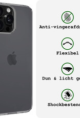 BASEY. Hoes Geschikt voor iPhone 16 Pro Max Hoesje Siliconen Back Cover Case Met 2x Screenprotector - Hoesje Geschikt voor iPhone 16 Pro Max Hoes Cover Hoesje - Transparant