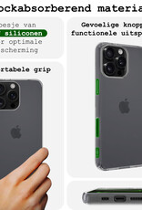 BASEY. Hoes Geschikt voor iPhone 16 Pro Max Hoesje Siliconen Back Cover Case Met 2x Screenprotector - Hoesje Geschikt voor iPhone 16 Pro Max Hoes Cover Hoesje - Transparant