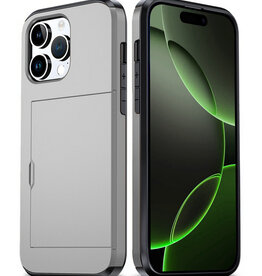 BASEY. BASEY. iPhone 16 Pro Hoesje Pashouder Hard - Grijs