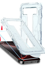 NoXx Screenprotector Geschikt voor iPhone 16 Pro Max Screenprotector Met Montage Frame Hybrid Flexibel Glass Full Cover