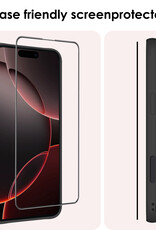 NoXx Screenprotector Geschikt voor iPhone 16 Pro Max Screenprotector Met Montage Frame Hybrid Flexibel Glass Full Cover