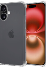 NoXx Hoes Geschikt voor iPhone 16 Hoesje Siliconen Cover Shock Proof Back Case Shockproof Hoes - Transparant
