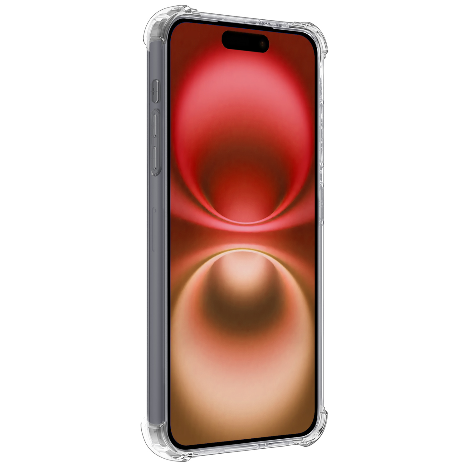 NoXx Hoes Geschikt voor iPhone 16 Hoesje Siliconen Cover Shock Proof Back Case Shockproof Hoes Met Screenprotector - Transparant