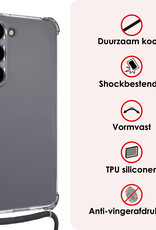 NoXx Hoes Geschikt voor iPhone 16 Hoesje Transparant Met Telefoonkoord Cover Shock Proof Case Koord Hoes
