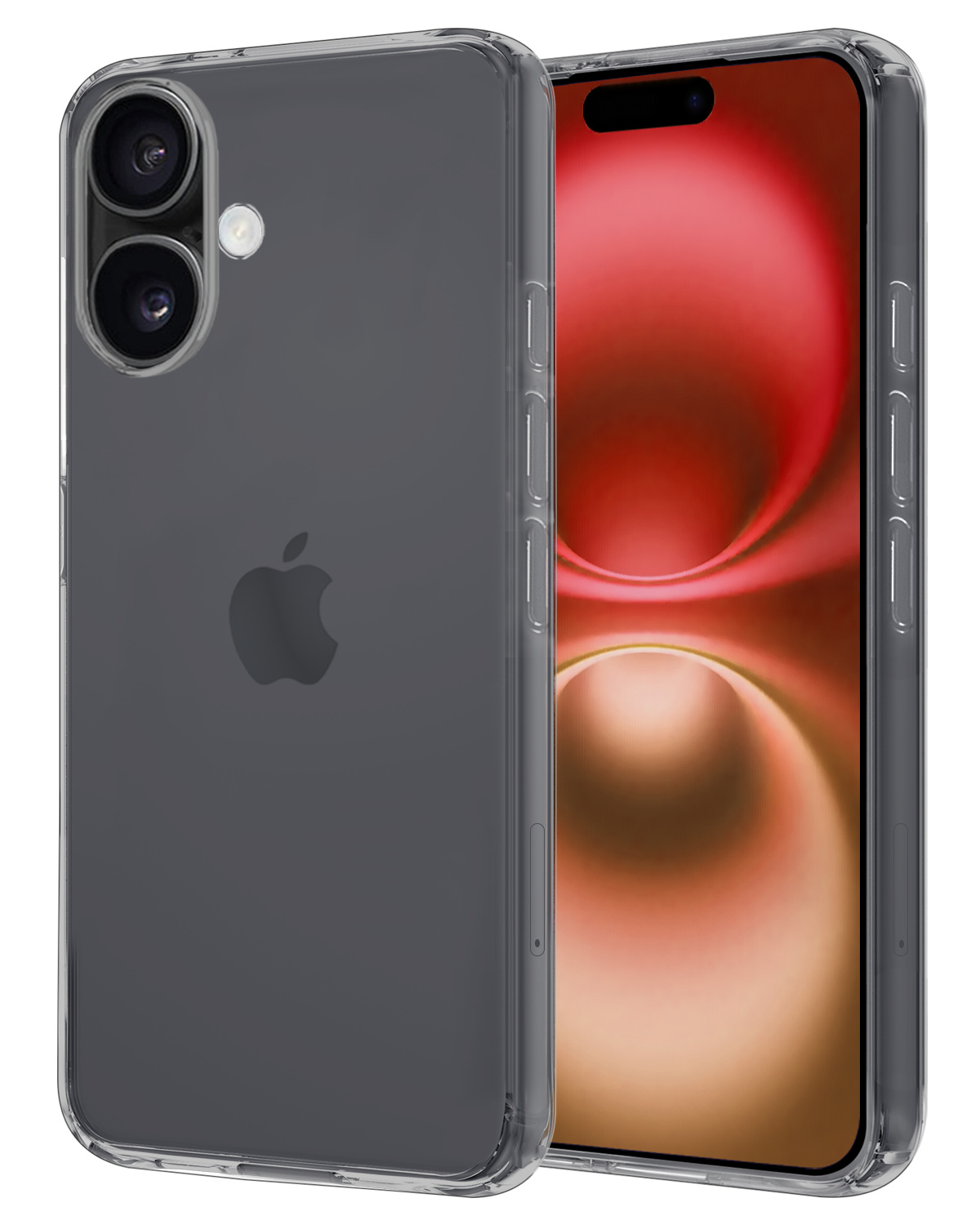 NoXx Hoes Geschikt voor iPhone 16 Plus Hoesje Cover Siliconen Back Case Hoes - Transparant