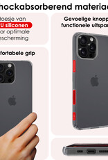 NoXx Hoes Geschikt voor iPhone 16 Pro Hoesje Cover Siliconen Back Case Hoes - Transparant