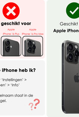 NoXx Hoes Geschikt voor iPhone 16 Pro Hoesje Cover Siliconen Back Case Hoes Met Screenprotector - Transparant