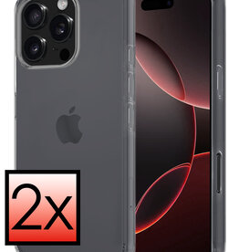 NoXx NoXx iPhone 16 Pro Max Hoesje Siliconen - Transparant - 2 PACK
