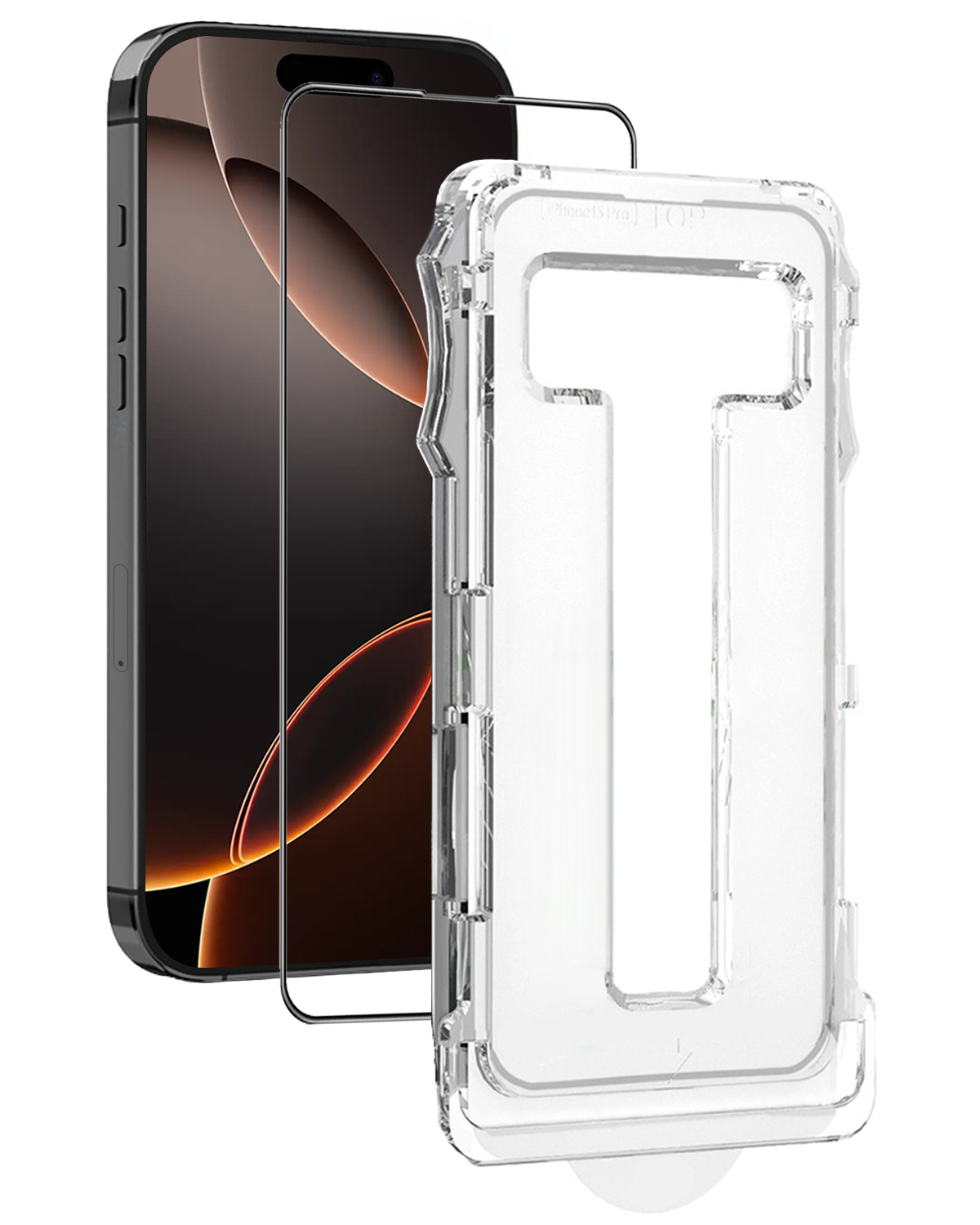Nomfy Screenprotector - Geschikt voor iPhone 16 Pro Max Screenprotector Met Installatie Kit Bescherm Glas - Screenprotector Geschikt voor iPhone 16 Pro Max Screen Protector Met Montage Frame Flexibel Glas Full Cover