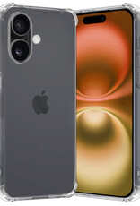 Nomfy Hoesje Geschikt voor iPhone 16 Hoesje Shock Proof Cover Case Shockproof - Hoes Geschikt voor iPhone 16 Hoes Siliconen Back Case - Transparant