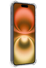 Nomfy Hoesje Geschikt voor iPhone 16 Hoesje Shock Proof Cover Case Shockproof Met Screenprotector - Hoes Geschikt voor iPhone 16 Hoes Siliconen Back Case - Transparant