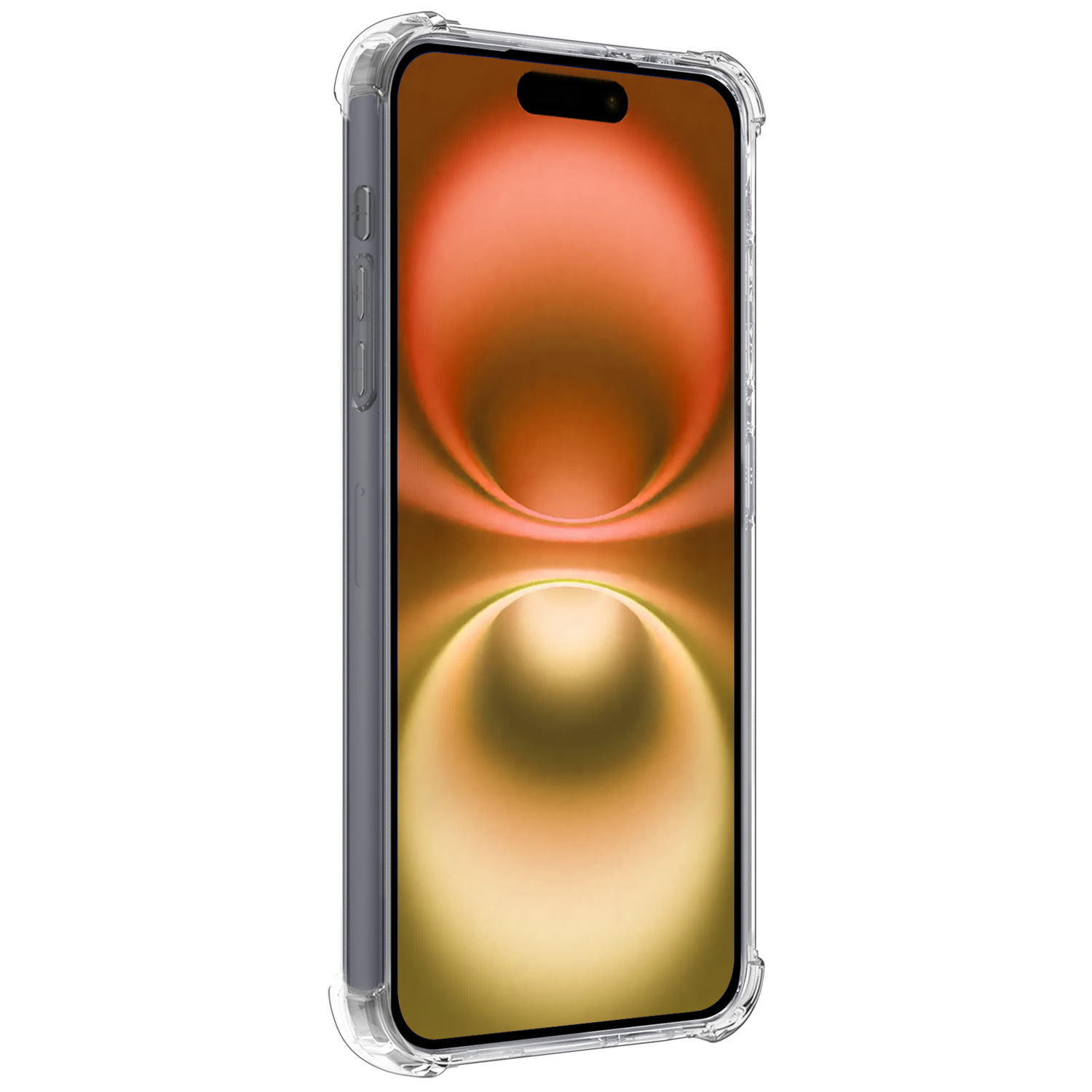 Nomfy Hoesje Geschikt voor iPhone 16 Hoesje Shock Proof Cover Case Shockproof Met Screenprotector - Hoes Geschikt voor iPhone 16 Hoes Siliconen Back Case - Transparant