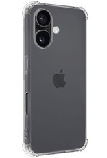 Nomfy Hoesje Geschikt voor iPhone 16 Hoesje Shock Proof Cover Case Shockproof Met 2x Screenprotector - Hoes Geschikt voor iPhone 16 Hoes Siliconen Back Case - Transparant