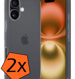 Nomfy Nomfy iPhone 16 Plus Hoesje Siliconen - Transparant - 2 PACK