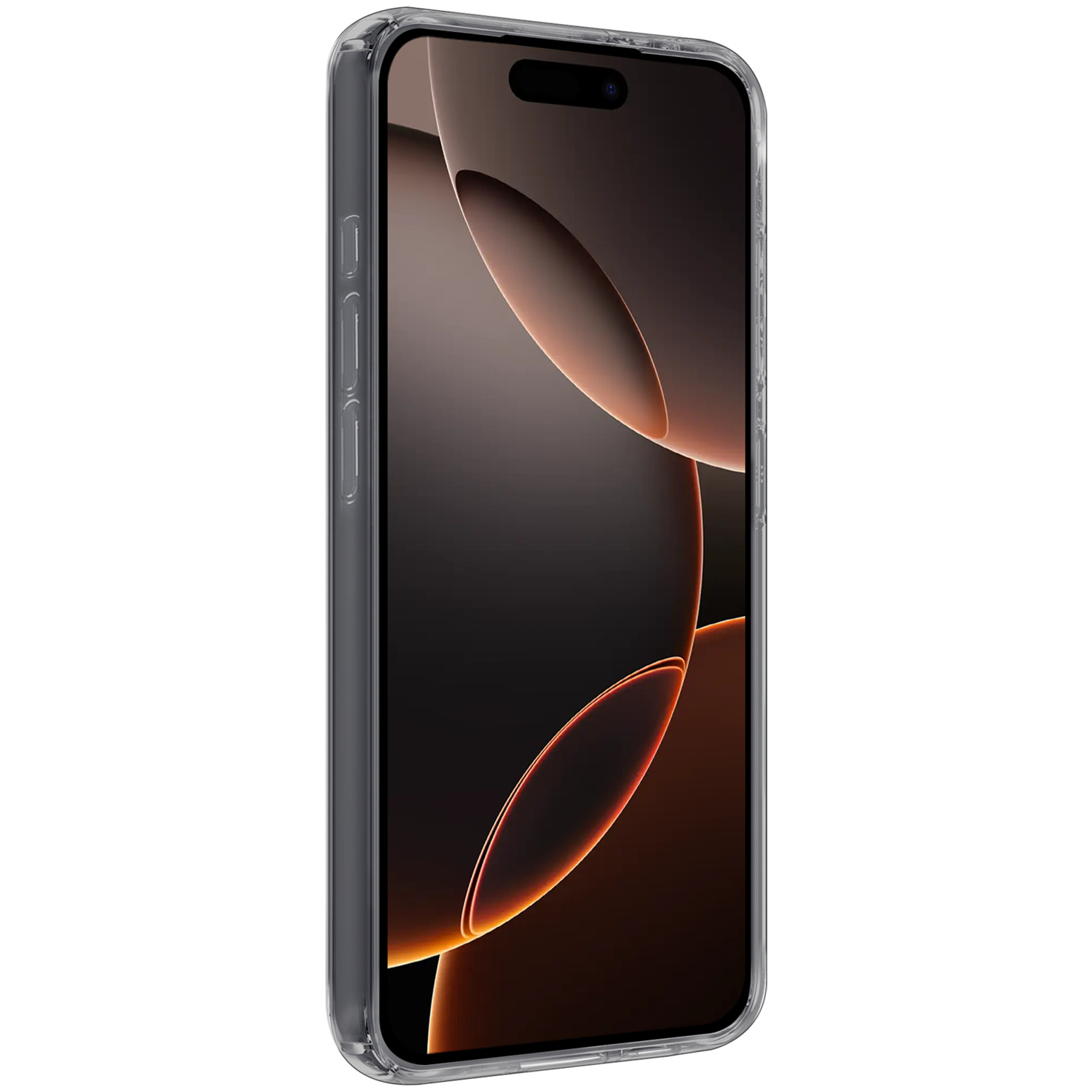 Nomfy Hoesje Geschikt voor iPhone 16 Pro Hoesje Siliconen Cover Case Met Screenprotector - Hoes Geschikt voor iPhone 16 Pro Hoes Back Case - Transparant