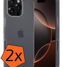 Nomfy Nomfy iPhone 16 Pro Max Hoesje Siliconen - Transparant - 2 PACK