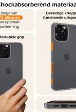 Nomfy Hoesje Geschikt voor iPhone 16 Pro Max Hoesje Siliconen Cover Case Met Screenprotector - Hoes Geschikt voor iPhone 16 Pro Max Hoes Back Case - Transparant