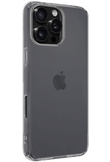 Nomfy Hoesje Geschikt voor iPhone 16 Pro Max Hoesje Siliconen Cover Case Met Screenprotector - Hoes Geschikt voor iPhone 16 Pro Max Hoes Back Case - Transparant