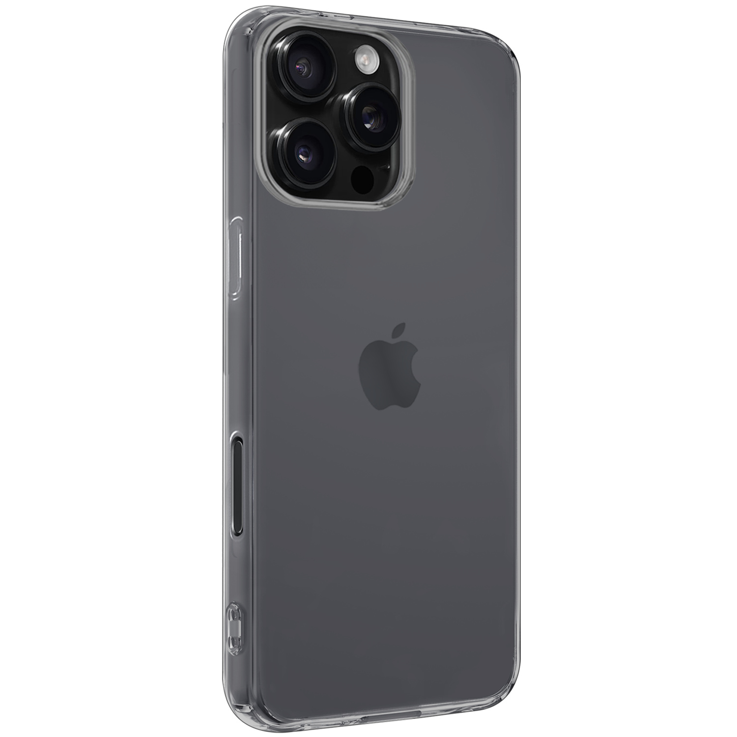 Nomfy Hoesje Geschikt voor iPhone 16 Pro Max Hoesje Siliconen Cover Case Met Screenprotector - Hoes Geschikt voor iPhone 16 Pro Max Hoes Back Case - Transparant
