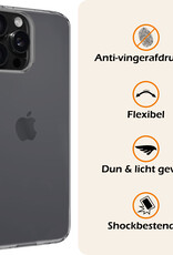 Nomfy Hoesje Geschikt voor iPhone 16 Pro Max Hoesje Siliconen Cover Case Met 2x Screenprotector - Hoes Geschikt voor iPhone 16 Pro Max Hoes Back Case - Transparant