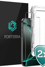Forterra Screenprotector Geschikt voor iPhone 16 Pro Max Screenprotector Met Installatie Kit Flexibel Hybrid Full Cover - Screen Protector Geschikt voor iPhone 16 Pro Max Screenprotector Met Montage Frame Buigbaar Glas - 2 PACK