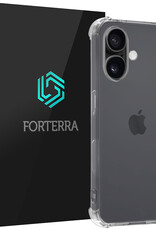 Forterra Hoesje Geschikt voor iPhone 16 Case Shockproof Siliconen Hoes - Hoes Geschikt voor iPhone 16 Hoesje Shock Proof Back Cover - Transparant