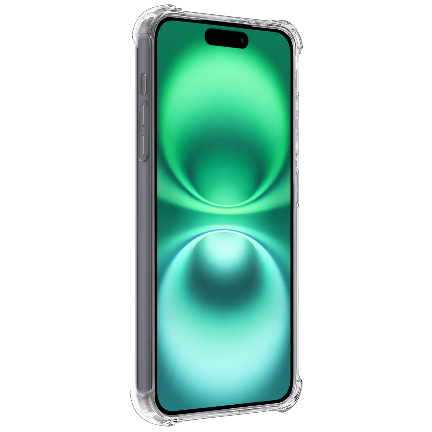 Forterra Hoesje Geschikt voor iPhone 16 Plus Case Shockproof Siliconen Hoes - Hoes Geschikt voor iPhone 16 Plus Hoesje Shock Proof Back Cover - Transparant - 2 PACK